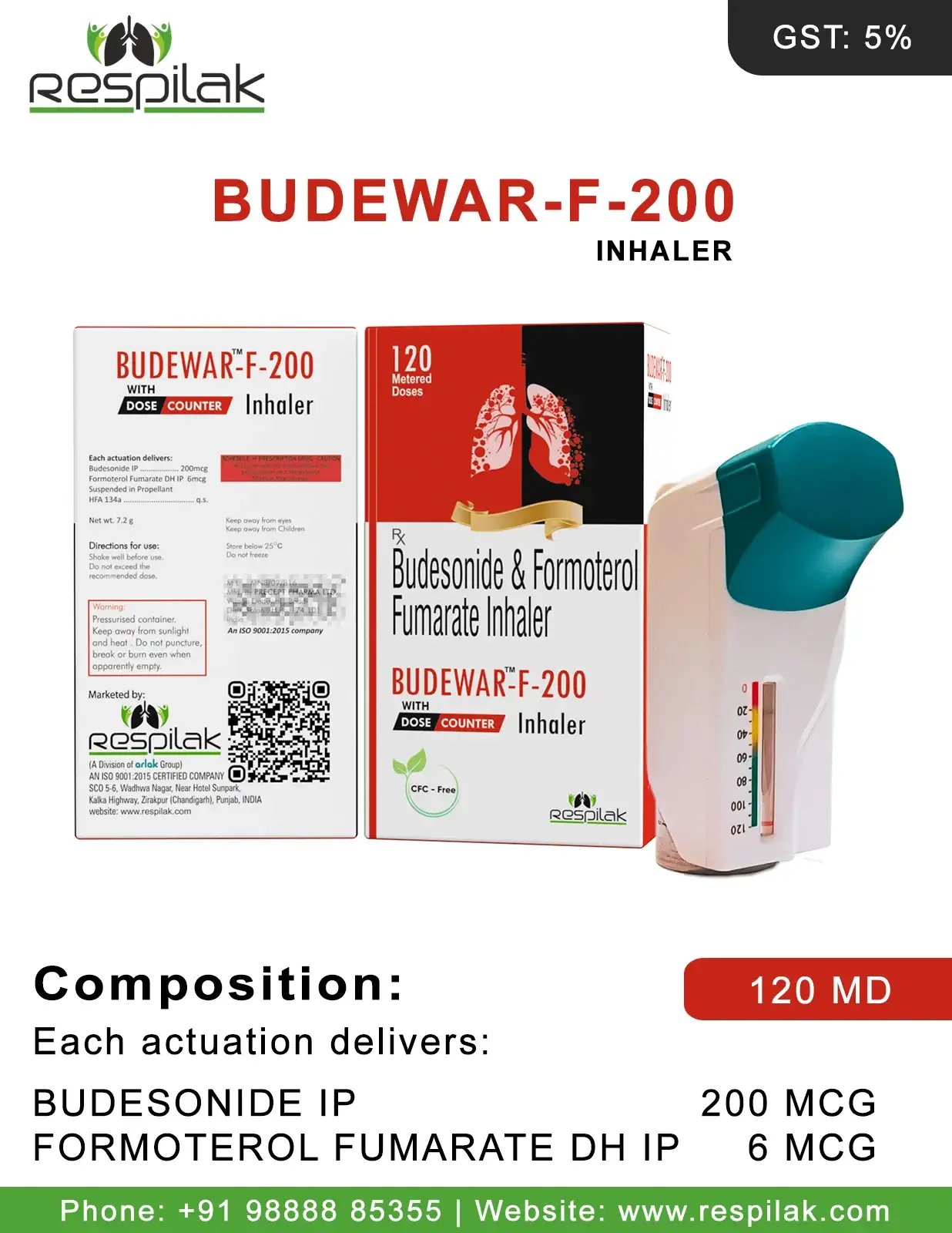 Budewar F 200 Inhaler