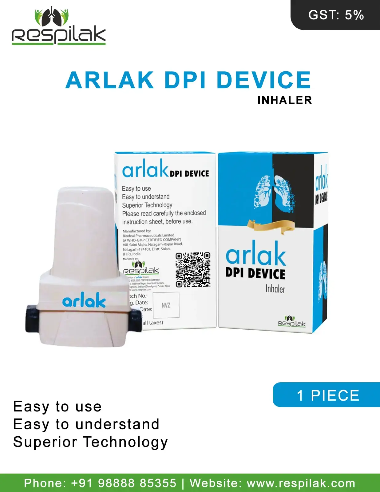 Arlak DPI Device Inhaler