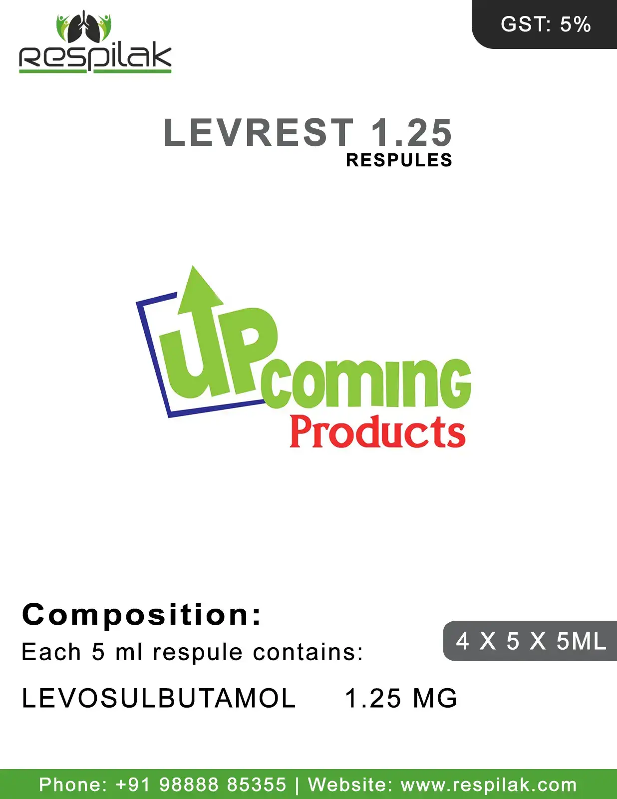 LEVREST 1.25mg Respules